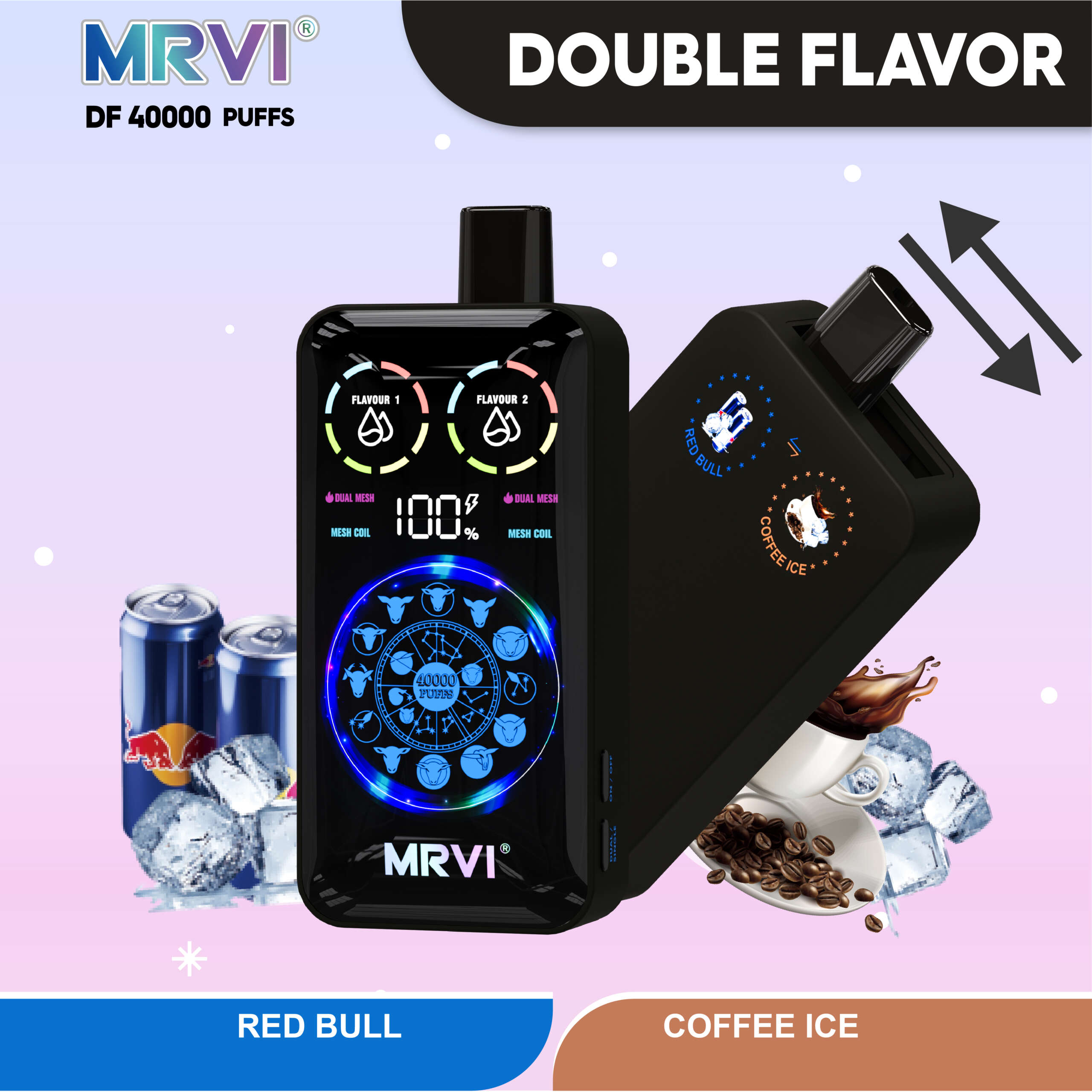 MRVI DF 40000 PUFFS With Double Flavors——10PCS/BOX - Image 3