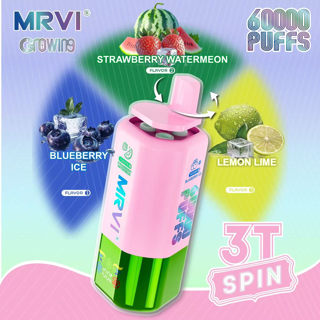 MRVI GROWING 60000 PUFFS With 3 in 1 Flavors ——10PCS/BOX (EU warehouse) Fast free shipping vs vapsolo vape - Image 8