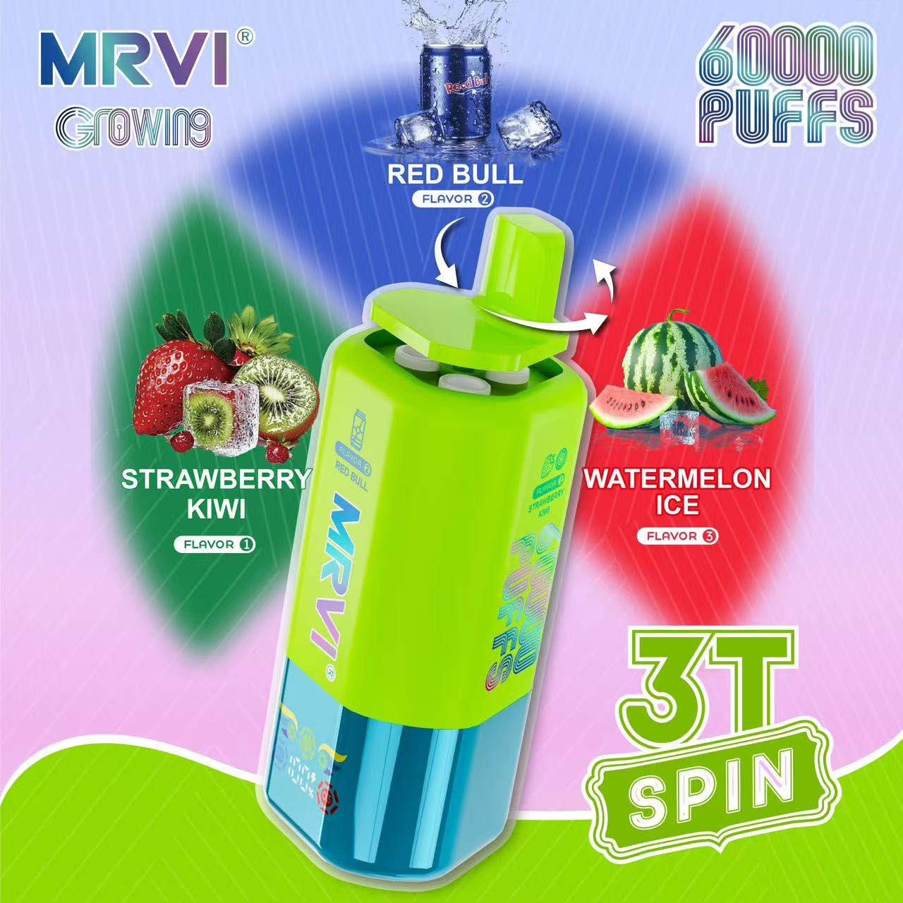MRVI GROWING 60000 PUFFS With 3 in 1 Flavors ——10PCS/BOX (EU warehouse) Fast free shipping vs vapsolo vape - Image 9