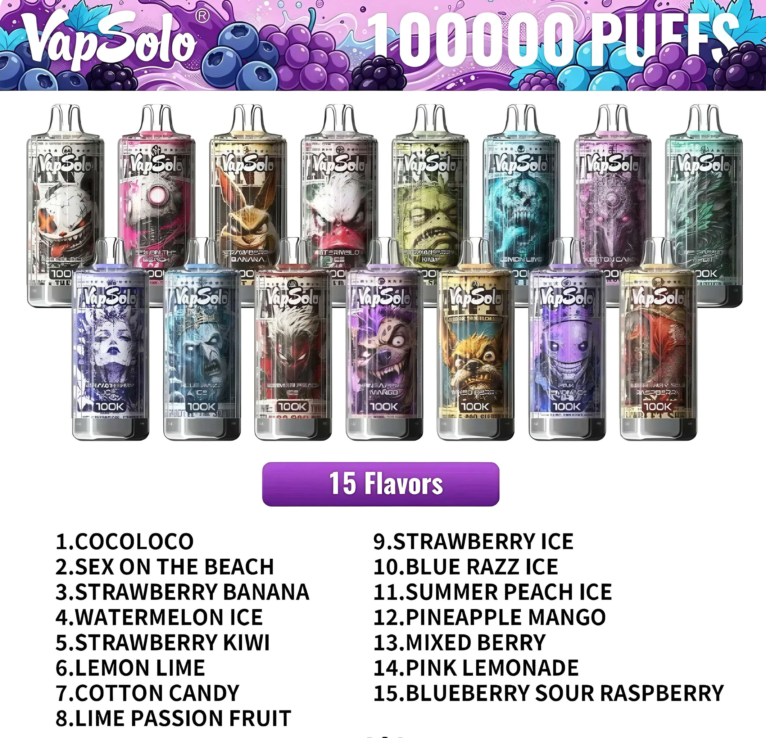 VapSolo 100K Disposable Vape - Image 18